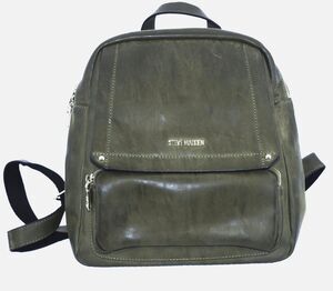 Steve Madden Faux Leather Olive Green Mini Backpack Steve Madden Olive Color Quilted Mini Backpack Purse  main image 2